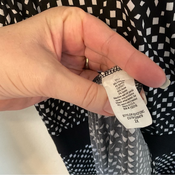 MERI SKYE FAUX WRAP SLEEVELESS V-NECK MAXI DRESS 2X - Picture 6 of 6